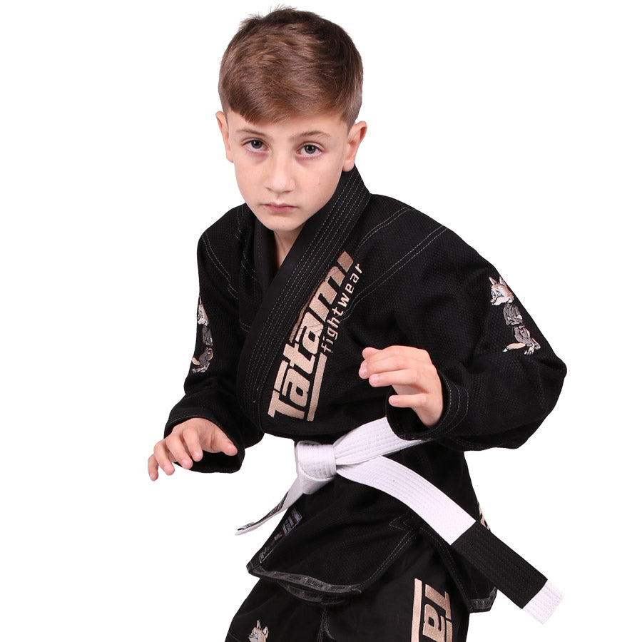 Tatami Meerkatsu Kids Animal Gi - Schwarz - FIGHTWEAR