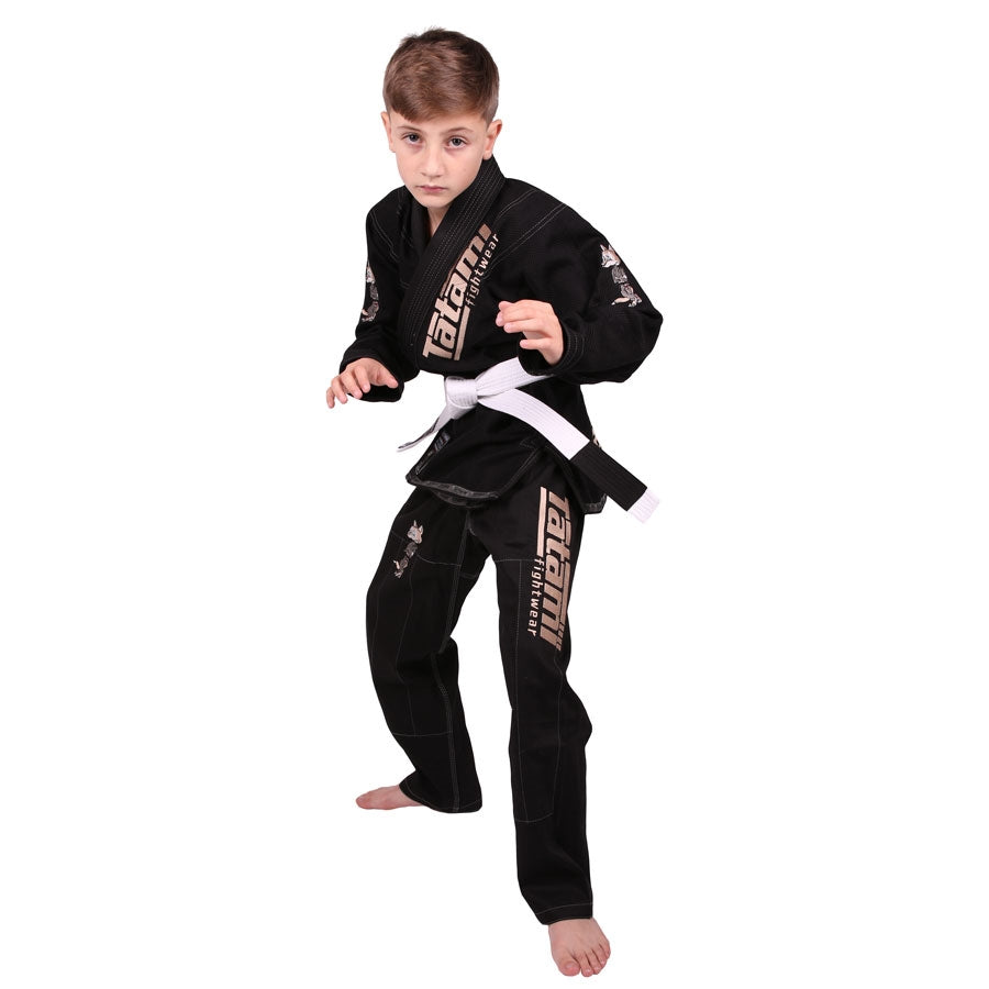 Tatami Meerkatsu Kids Animal Gi - Schwarz - FIGHTWEAR