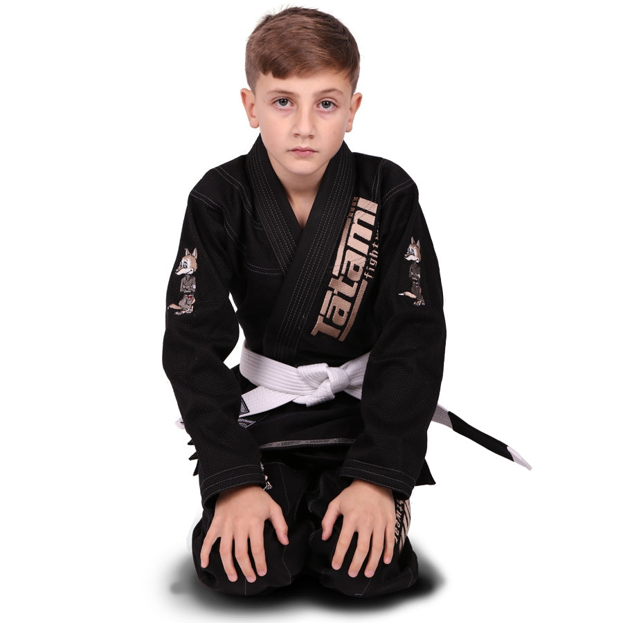 Tatami Meerkatsu Kids Animal Gi - Schwarz - FIGHTWEAR