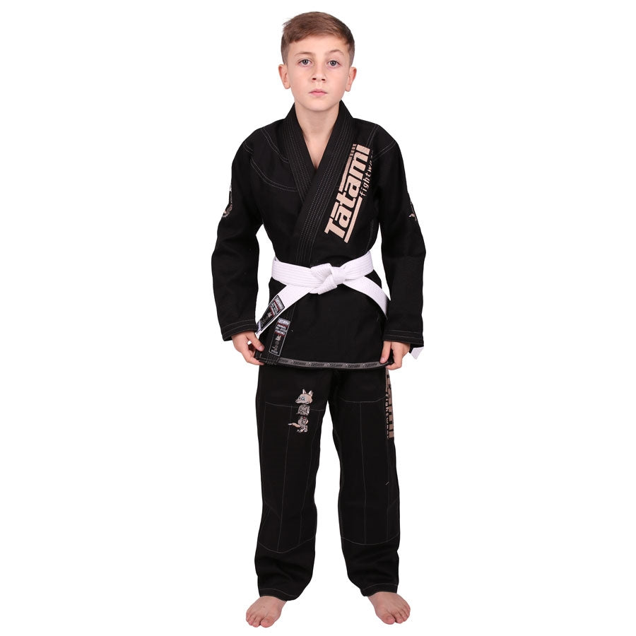 Tatami Meerkatsu Kids Animal Gi - Schwarz - FIGHTWEAR