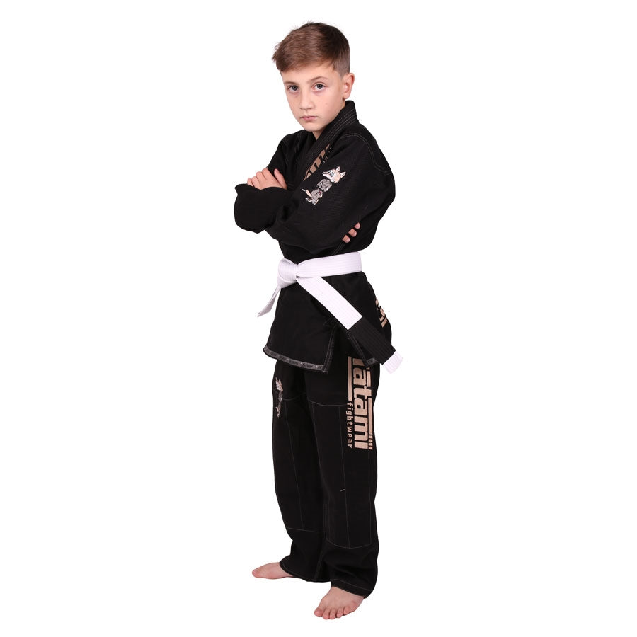 Tatami Meerkatsu Kids Animal Gi - Schwarz - FIGHTWEAR