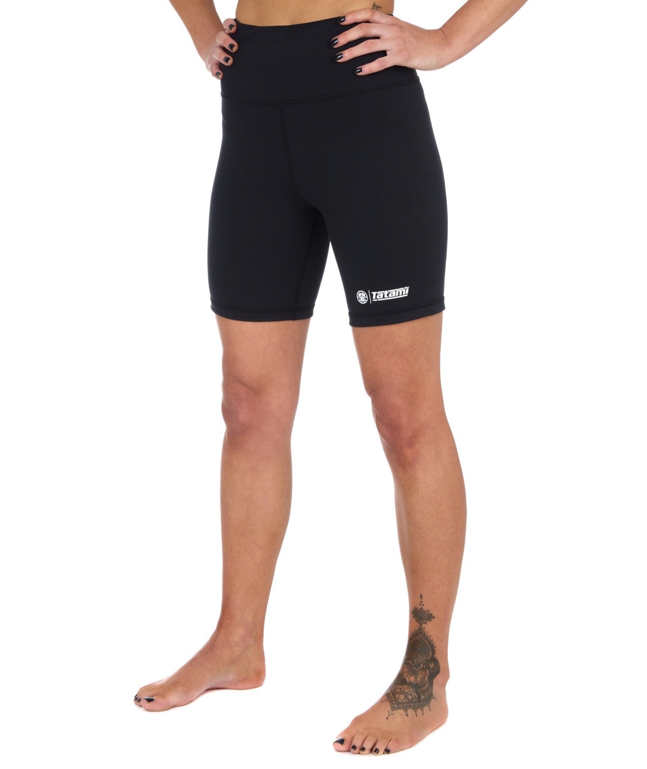 Tatami Ladies Impact Longline Shorts - Schwarz - FIGHTWEAR