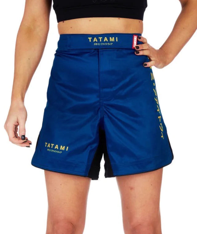 Tatami Ladies Katakana Grappling Shorts - Navy - FIGHTWEAR