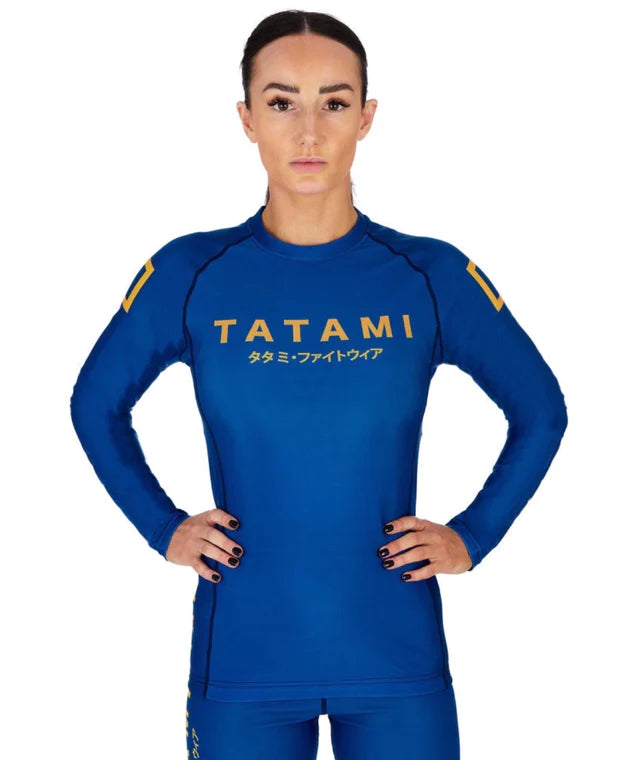 Tatami Ladies Katakana Long Sleeve Rash Guard - Navy - FIGHTWEAR