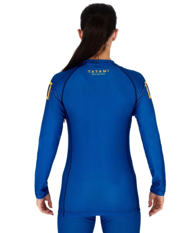 Tatami Ladies Katakana Long Sleeve Rash Guard - Navy