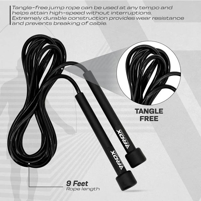 Corde à sauter RDX C10 de 2,7 m (9 pi) - Noir
