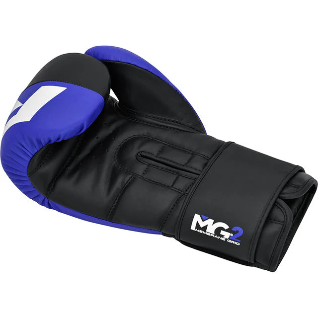 Gants de boxe RDX F4 Sparring avec fermeture Velcro - Bleu