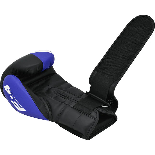 Gants de boxe RDX F4 Sparring avec fermeture Velcro - Bleu