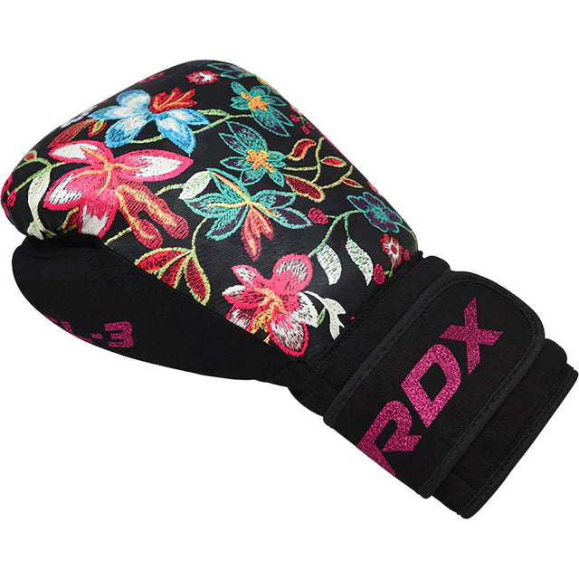 RDX FL3 Damen Boxhandschuhe Floral Kunstleder Haken und Schleife