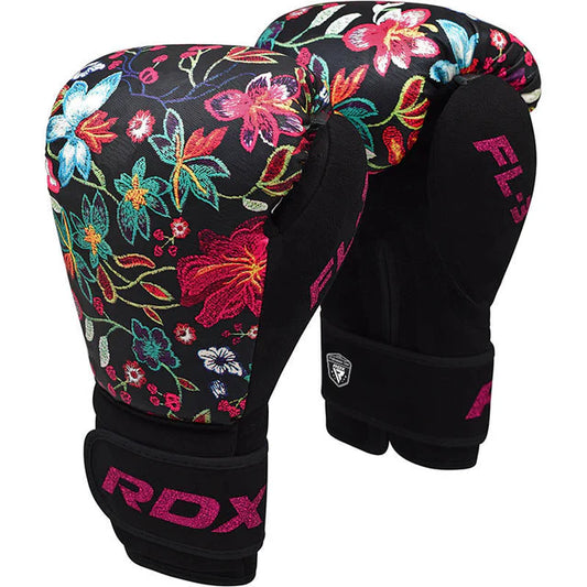 RDX FL3 Damen Boxhandschuhe Floral Kunstleder Haken und Schleife