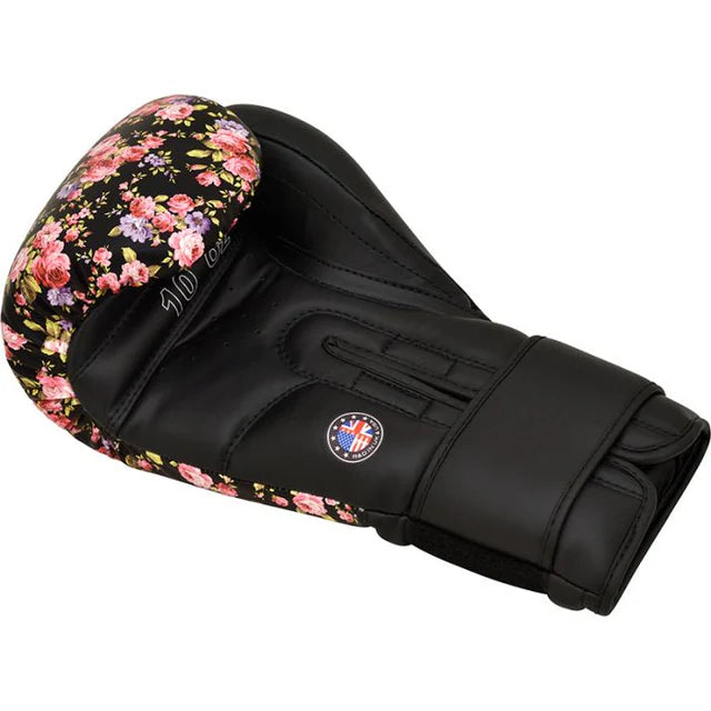 RDX FL5 Damen Boxhandschuhe Floral Kunstleder Haken und Schleife
