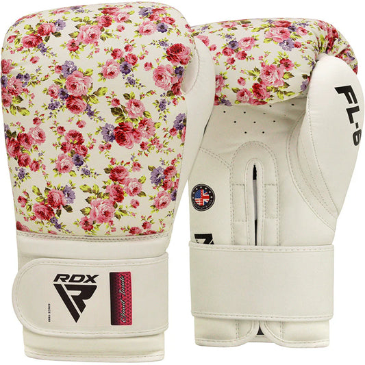 RDX FL6 Damen Boxhandschuhe Floral Kunstleder Haken Und Schleife