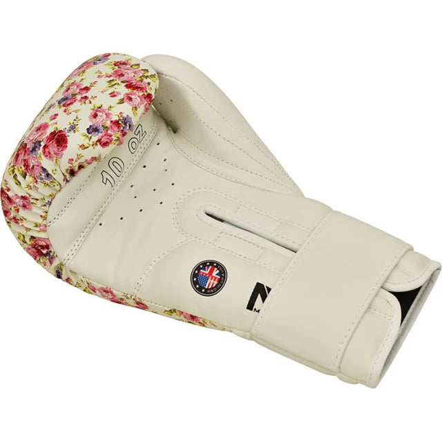 RDX FL6 Damen Boxhandschuhe Floral Kunstleder Haken Und Schleife