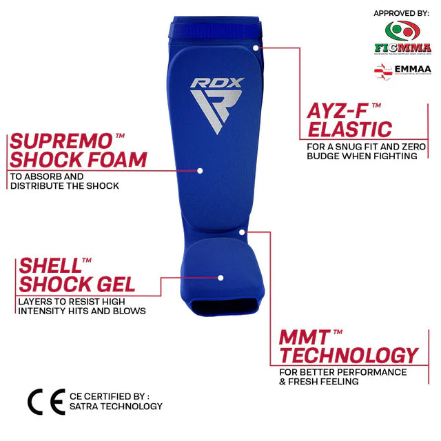 RDX SIB Gepolsterte SchienbeinSchützenr OEKO-TEX® Standard 100 certified - Blau