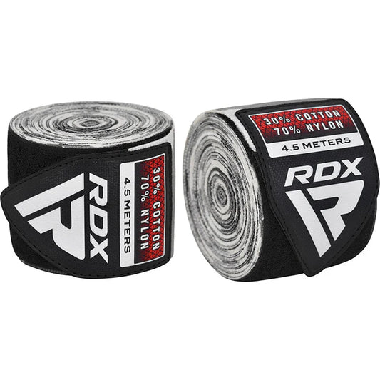 Bandages de boxe professionnels RDX WX 4.5 - Gris camouflage