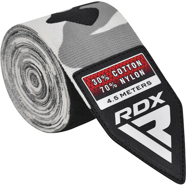 RDX WX 4.5 Fasce Per Mani Da Boxe Professionali - Camo Grigio