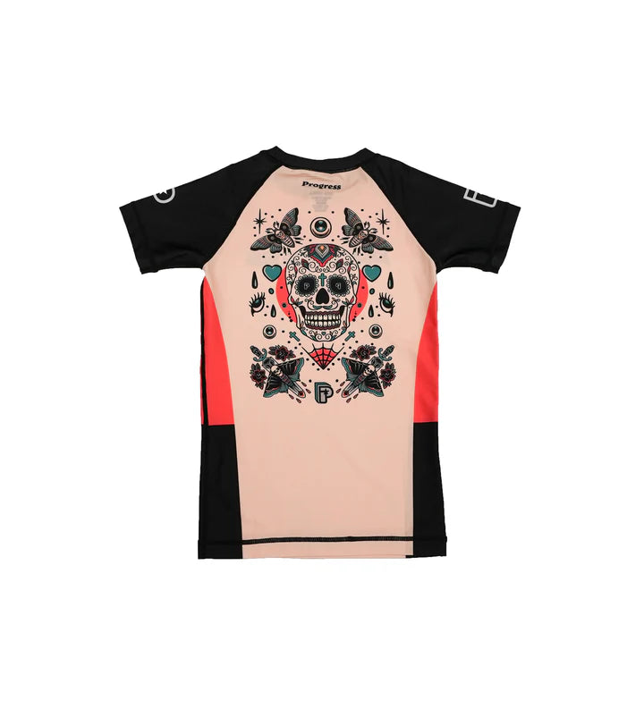 Rashguard Progress Kids con teschio di zucchero