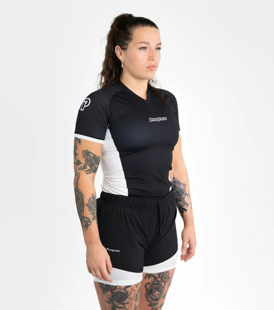 Progress Women's Academy + Rashguard - Schwarz/Weiss